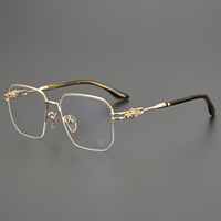 Lunettes de soleil de luxe unisexes de créateur, demi-cerclées, vintage, texturées, légères, personnalisées, anti-radiation, protection UV400, vente en gros