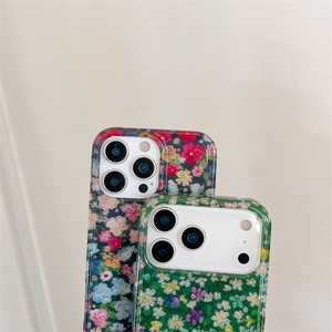 เคสโทรศัพท์ลายดอกไม้ไล่สีรุ้งแบบเลเซอร์ สำหรับ iPhone 18 17 16 15 Pro Max ประดับกลิตเตอร์วิบวับ ดีไซน์ IMD สีสันสดใส ฝาหลังเลเซอร์ สำหรับสาวๆ - Product Image 2