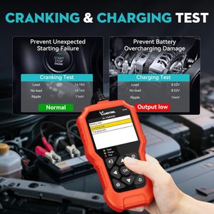 Probador de Baterías de Auto VDIAGTOOL BT500 12V/24V para Baterías VRLA, GEL, <span class=keywords><strong>AGM</strong></span>, EFB, Comprobación de Salud de Baterías de Arranque Sumergidas Regulares 5-3000CCA - Product Image 5