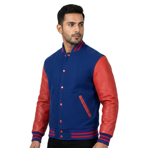 Veste de baseball varsity en molleton de coton personnalisée pour hommes, vente en gros 2024, modèle vierge sur mesure pour hommes - Product Image 1
