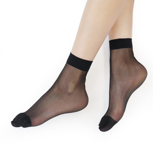 Crystal Stockings Ankle <b>Socks</b> Transparent Ultra Thin Women's Casual <b>Socks</b> Solid Color Polyester Fiber 100 Pairs - Product Image 5