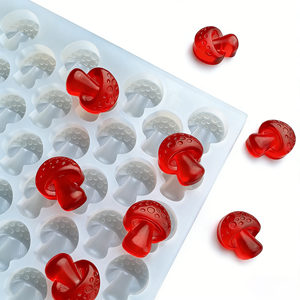 Moule en silicone 3D en forme de champignon platine pour chocolats, bonbons et gommes magiques - Product Image 3
