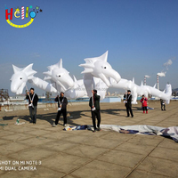 Festival Parade Gonflable Chine Dragon Élever Marionnette Gonflable Dragon Blanc