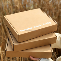 Boîte d'expédition en carton ondulé personnalisée avec logo en relief et poignée – Emballage en papier kraft écologique avec bande de déchirement, vente en gros, faible MOQ