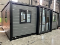 Maison modulaire extensible à double aile de 20, 30 et 40 pieds avec cuisine et salle de bain, cabane de glamping pour complexe hôtelier