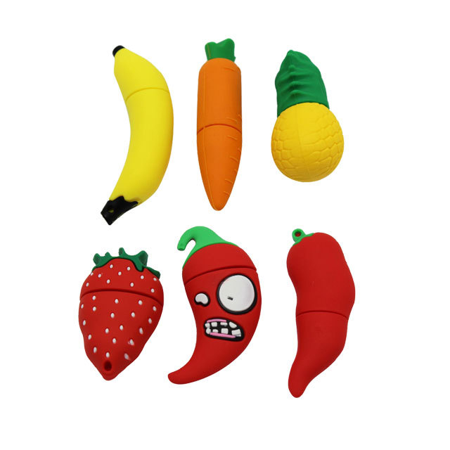 Creative Cartoon USB Flash Drive 2.0 1GB 2GB 4GB Pineapple Pepper Carrot Strawberry 3.0 8GB 16GB 32GB Memory Stick