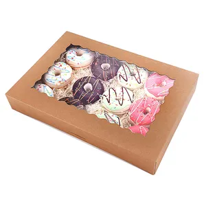 20-Pack 16" x 11" x 2.5" Bakery Boxes with Window for Pies, Cakes, Muffins, and Pastries