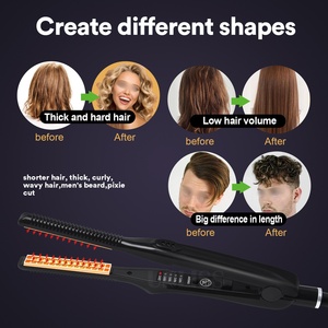 <span class=keywords><strong>Mini</strong></span> lisseur et <span class=keywords><strong>fer</strong></span> <span class=keywords><strong>à</strong></span> friser 2 en 1, <span class=keywords><strong>fer</strong></span> plat court en céramique professionnel pour femmes et hommes, lisseur de barbe - Product Image 2