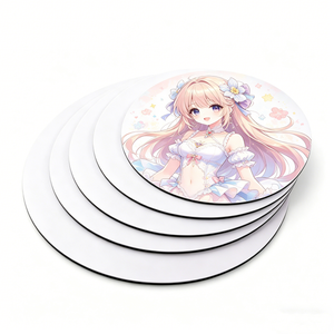Factory ODM Gaming Mousepads Promotion Custom Logo Desk Mats Round Sublimation <b>Mouse</b> Pad Blanks with Rubber Base Stitched Edge - Product Image 1