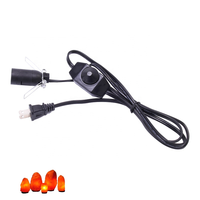 Kabel Daya AC 125V dengan Colokan US BS dan Ujung IEC Female, Dudukan Lampu E12, Dapat Diredupkan, Ekstensi untuk Peralatan Rumah Tangga, Lampu Garam Himalaya 2