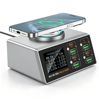 Station de charge GaN haute vitesse KABBOL 140W, 4C4A, hub USB multiport, chargeur pour ordinateur portable PD 65W, chargeur rapide mobile QC 3.0 18W