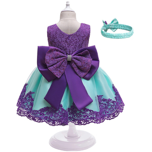 Elegante Vestido de Fiesta para Niñas de Talla Mediana, con Lazo de Encaje, Vestido Largo de Noche, Venta al Por Mayor de Fábrica, Vestido Personalizado para Niños, para Celebraciones y Festivales - Product Image 5