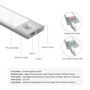 Luces de Cocina Ultrafinas Inalámbricas que Funcionan con Batería, Iluminación Debajo del Gabinete, Luz LED con Sensor de Movimiento para Escaleras - Product Image 6