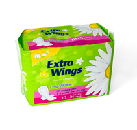 Serviettes hygiéniques jetables en coton respirant de grande taille pour la nuit avec ailes, coton doux, confortables, excellente absorption