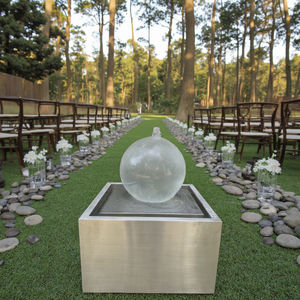 Décoration <span class=keywords><strong>de</strong></span> <span class=keywords><strong>jardin</strong></span> Fontaine d'eau extérieure Globe Boule creuse Fontaine sphère acrylique pour patio, parc, cour avant Décoration - Product Image 1