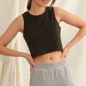Débardeur court côtelé sans couture pour femme, style Y2K, moulant et amincissant, sexy, décontracté et basique - Product Image 4