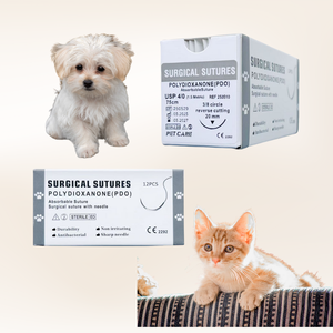 Suturas Cirúrgicas Veterinárias de Polidioxanona (<span class=keywords><strong>PDO</strong></span>) de Alta Qualidade, Comprimento de Fio de 75cm-100cm com Agulha Cortante para Cães - Product Image 3
