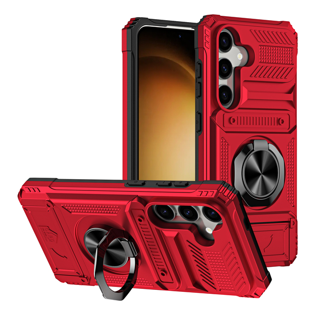 Armor Shockproof Phone Case for Samsung Galaxy S26 Ultra S26 Plus A26 A17 Magnetic Metal Ring Kickstand Card Slot