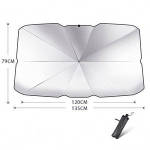 Parasol de voiture pliable anti-UV portable pour l'été avec revêtement argenté – Protection solaire extérieure pour voiture – Offre spéciale - Product Image 4