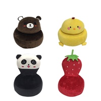 Siège de Support de Canapé en Peluche pour Bébé Animal, Sofa en Peluche, Panda, Fraise