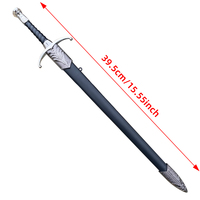Épée de jouet en métal en alliage de zinc de style TV, modèle griffe longue de 39,5 cm, haute qualité, pour cadeau décoratif