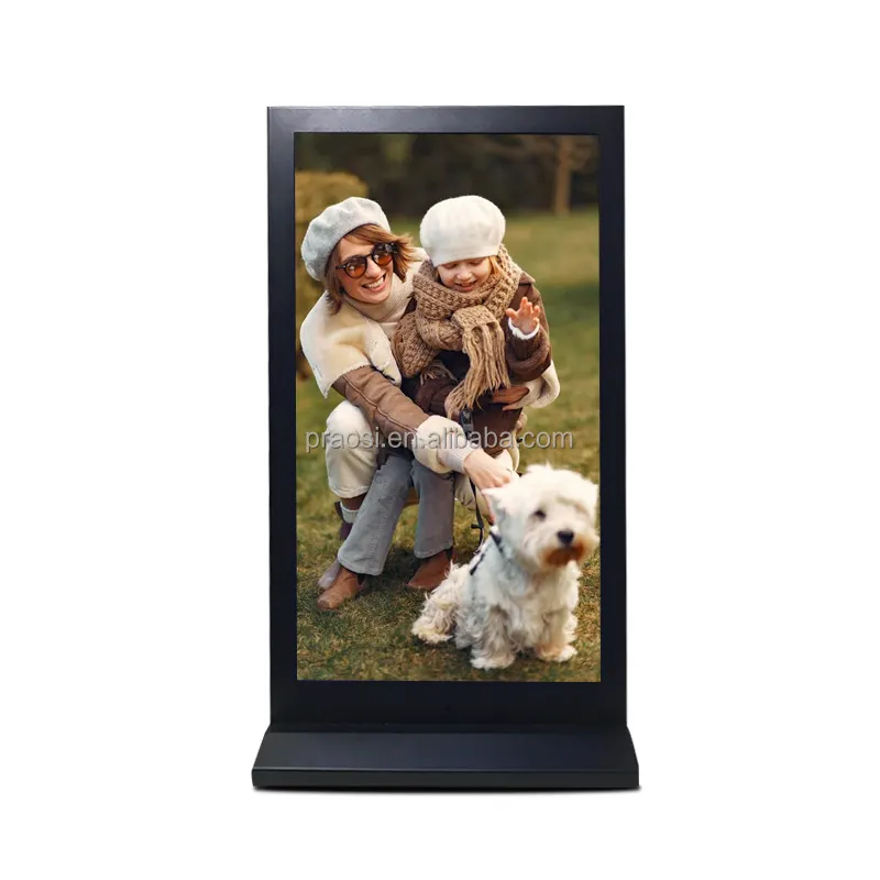 Profissionais 23.6 "Digital Photo Frame 1080P Vídeo Fundo Música USB SD Cartão de Jogadores de Publicidade de Chão Suporte de Mesa de Controle Remoto