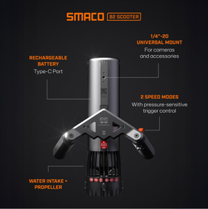 SMACO B2 Unterwasser-Scooter, Tragbarer Tauchscooter mit Abnehmbarem Akku - Product Image 3