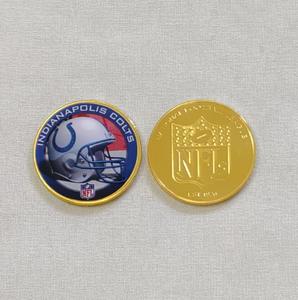 Moneda Conmemorativa con el Logotipo del Equipo de Fútbol Americano de la <span class=keywords><strong>NFL</strong></span>, Chapada en Oro, Insignia de Metal de Recuerdo, Moneda Coleccionable del Club de Fútbol Americano - Product Image 5