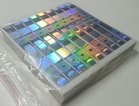 Etiquetas Adhesivas Personalizadas de Plata y Oro, Material PET, para Regalos y Juguetes de Fiesta, Holográficas, Resistentes al Agua, Anti-falsificación