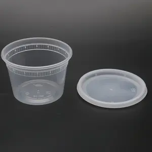 8oz 12oz 16oz 24oz 32Oz PP Plastic Deli Food Storage Containers With Airtight Lids