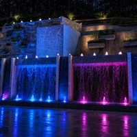 Système de rideau d'eau synchronisé DMX512 en acier inoxydable SUS304 pour place publique