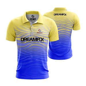 Bas prix de haute qualité femmes <span class=keywords><strong>pas</strong></span> <span class=keywords><strong>cher</strong></span> personnalisé changement progressif jaune couleur imprimé filles T-shirts polos conception pour les femmes - Product Image 2