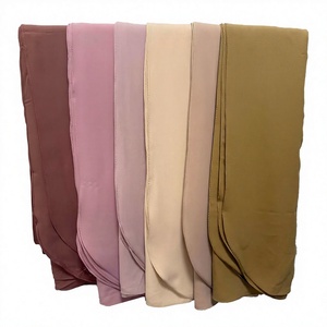 Nuevos Hijabs Musulmanes Premium de Poliéster Sólido, Chifón Perla Pesado, Alta Calidad, Largos, Transpirables, para las Cuatro Estaciones - Product Image 2