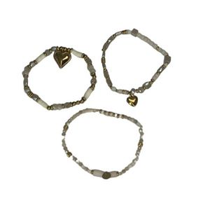 Fashion <b>Beaded</b> <b>Bracelets</b> Set 316L Stainless Steel PVD <b>Gold</b> Plating Sustainable Resistant Jewelry for Women - Product Image 1
