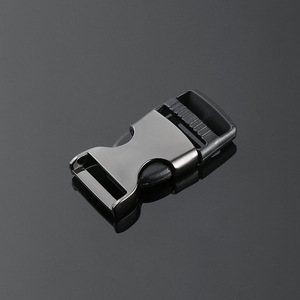 Hebilla deslizante de aleación de zinc, negra y plateada, ajustable para bolsos, accesorios duraderos para bolsos - Product Image 1