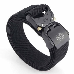 3,8 cm de ancho nueva hebilla de aleación de aluminio al aire libre táctico Nylon hombres elástico ligero cinturón pantalones Fans ropa de trabajo Cargo cinturón negro - Product Image 5