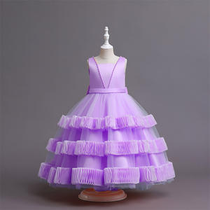 ชุดเดรสเจ้าหญิงผ้าซาตินสีขาวสำหรับ<span class=keywords><strong>เด</strong></span>็กผู้หญิง งานแสดงเปียโน คอวี แต่งดอกไม้ ชุดประกวด <span class=keywords><strong>กระโปรง</strong></span><span class=keywords><strong>ระบาย</strong></span>หลาย<span class=keywords><strong>ชั้น</strong></span> - Product Image 4