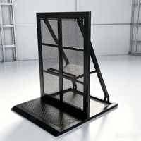 Barrière de contrôle des foules pliable en acier noir anti-escalade avec finition antirouille et installation rapide pour les événements sur scène et en extérieur