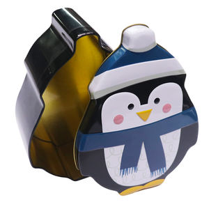 Boîte décorative de Noël créative en forme de <span class=keywords><strong>pingouin</strong></span> en fer blanc de qualité alimentaire, écologique, recyclable, finition brillante/mate, avec couvercle et base métalliques - Product Image 6