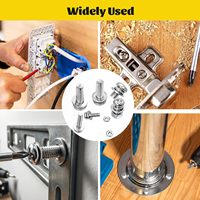 Kit d'assortiment de vis de Machine 500 pièces avec écrous hexagonaux et rondelles plates