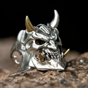Soldes : Bague ouverte punk <span class=keywords><strong>pharaon</strong></span> égyptien pour homme, style vintage gothique, <span class=keywords><strong>masque</strong></span> Mf Doom, ajustable, bijoux de gladiateur, cadeau pour homme - Product Image 6