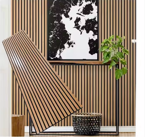 Звукопоглощающие панели МДФ, акустические панели 3D-дизайна, шумопоглощающие деревянные звукоизоляционные потолочные и стеновые панели из ПВХ - Product Image 3