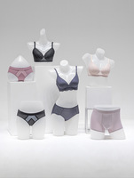 Mannequin de vitrine pour vêtements féminins avec ensemble de mannequins en plastique pour sous-vêtements, pantalon de bikini non tissé avec logo sur la taille, torse de vêtement