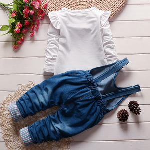 T-shirt à manches longues en denim pour enfants, vêtements décontractés et confortables, mignons, à motifs de dessins animés, vêtements pour filles, vente en gros, boutique de vêtements pour enfants - Product Image 4