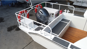 Lancha Patrullera de Aluminio de Alta Velocidad de 6.5 Metros/21.3 Pies con Motor Fuera de Borda, Bote de Trabajo para 8 Personas, 30-55 km/<span class=keywords><strong>h</strong></span>, 90-150 Caballos de Fuerza, en Venta - Product Image 3