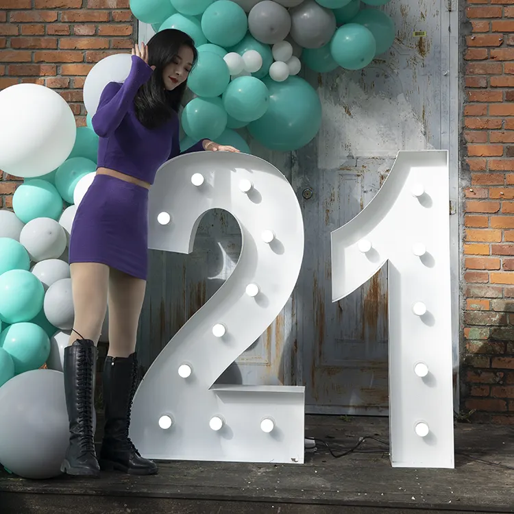 Factory Wholesale Custom Brand Number Letters Led Party Decoration Number Led Marquee Letters