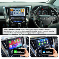 Kit de Interfaz Decodificador Inalámbrico Apple CarPlay y Android Auto para Toyota Alphard Vellfire ANH30 2015-2019, Actualización de Pantalla OEM