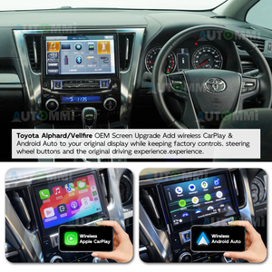 ชุดอุปกรณ์แปลงสัญญาณ Wireless Apple CarPlay Android Auto สำหรับ Toyota Alphard Vellfire ANH30 ปี 2015-2019 อัพเกรดหน้าจอ OEM - Product Image 4