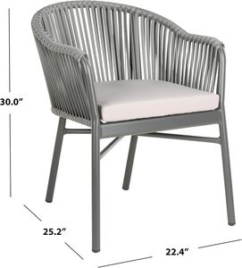Colección para Exteriores Stefano Grey, Cojines Apilables para Sillas de Cuerda, Construcción de Metal y Ratán, para Pesca, Senderismo, Jardín, Viajes - Product Image 3