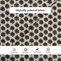 Tissu imprimé numérique durable en crêpe de soie composite 100 % polyester Huayao, 57 pouces, pour jupe bohème, impression personnalisée OEM ODM